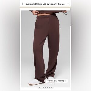ALO Yoga Brownstone Straight-Leg Sweatpants